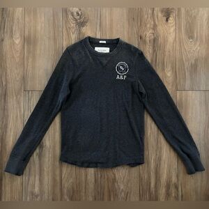 Abercrombie & Fitch Mens Muscle Gray Crew Neck Sweater Medium